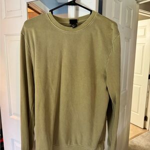 H&M Green Crewneck Sweater Soft Knit Casual